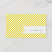 灰色と黄色のバンティングバナー 名刺 (裏面)