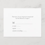 灰色と黄色のフクロウ結婚ズ インビテーションポストカード (裏面)