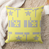 灰色と黄色のプリント2021 クッション (ブランケット)