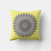 灰色と黄色のプリント クッション (裏面)