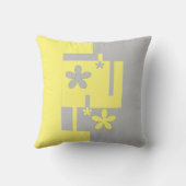 灰色と黄色のプリント クッション (裏面)