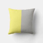 灰色と黄色のプリント クッション (裏面)