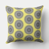 灰色と黄色のプリント クッション (裏面)