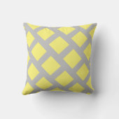 灰色と黄色のプリント クッション (裏面)