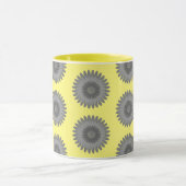 灰色と黄色のプリント マグカップ (中央)