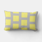 灰色と黄色のプリント ランバークッション (裏面)