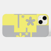 灰色と黄色のプリント Case-Mate iPhoneケース (裏面 (横))