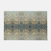 灰色と黄色のモザイクレンガ ドアマット (正面)
