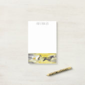 灰色と黄色の抽象芸術の絵 ポストイット (デスク上)