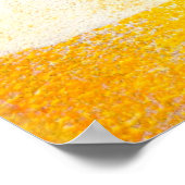 灰色と黄色の抽象芸術アートのポスタープリント ポスター (角)