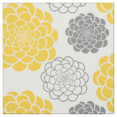 灰色と黄色の花 ファブリック (見本)