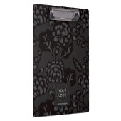 灰色と黒と鮮やか花はっきりした柄 クリップボード (右)