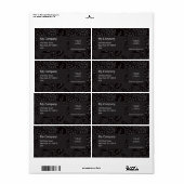 灰色と黒と鮮やか花はっきりした柄 ラベル (フルシート)