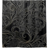 灰色と黒のシャワーカーテンスタイル3 シャワーカーテン (正面)