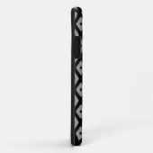 灰色と黒のダイヤモンドパターン Case-Mate iPhoneケース (裏面/右)