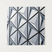 灰色と黒のデジタル壁紙 タペストリー (正面(横))