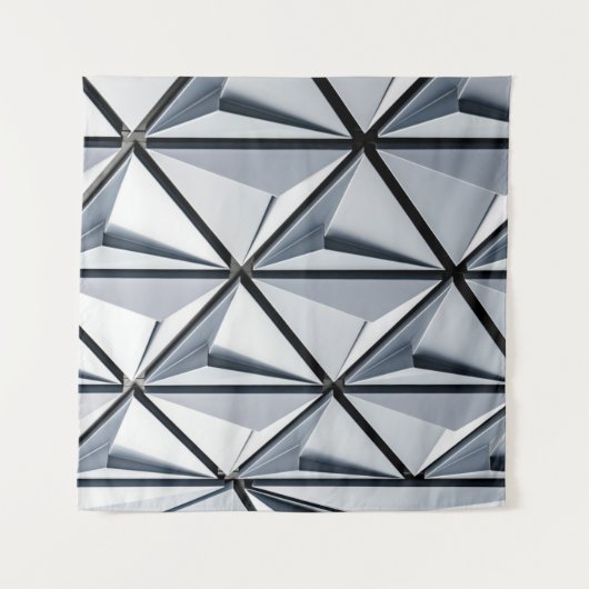 灰色と黒のデジタル壁紙 タペストリー (正面)