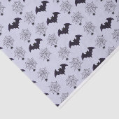 灰色と黒のハロウィーンこうもりとスパイダーウェブ 薄葉紙 (詳細)