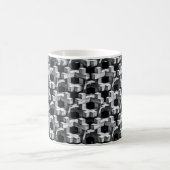 灰色と黒の十字 コーヒーマグカップ (中央)