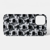 灰色と黒の十字 iPhoneケース (裏面横)