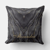 灰色と黒の大理石の装飾用クッション クッション (正面)