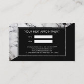 灰色と黒の大理石黒の三角形 名刺 (裏面)