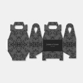 灰色と黒の渦巻きゴシッ結婚クス フェイバーボックス (折り畳みなし)