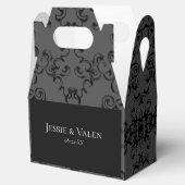 灰色と黒の渦巻きゴシッ結婚クス フェイバーボックス (オープン)