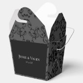 灰色と黒の渦巻きゴシッ結婚クス フェイバーボックス (オープン)