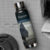 灰色と黒の色合いのアーバンカラス ウォーターボトル