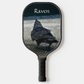 灰色と黒の色合いのアーバンカラス ピックルボールラケット (正面)