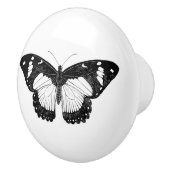 灰色と黒の蝶 セラミックノブ (右)