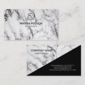 灰色と黒の霜降り 名刺 (正面/裏面)