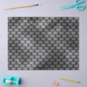 灰色と黒の魚の切りはかりで測離 薄葉紙 (クラフト)