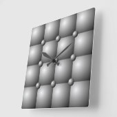 灰色によってパッドを入れられるクッションの効果の柱時計 スクエア壁時計 (傾斜)