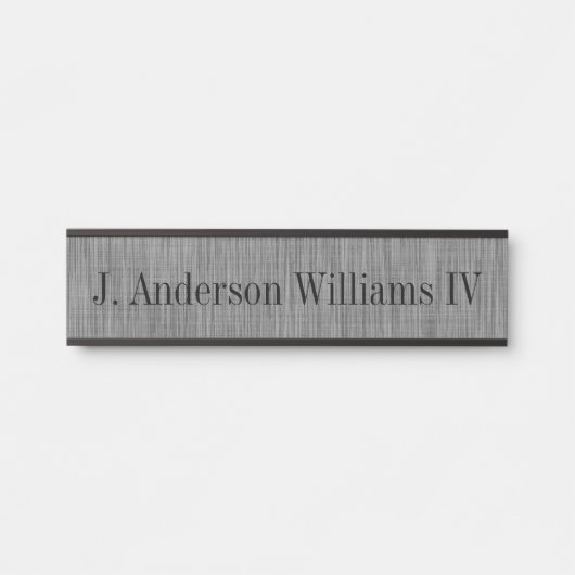灰色によって並べられる名札の机のドアの壁の立方印 サインプレート (正面)