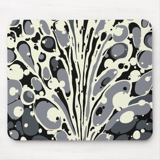 灰色によって大理石模様をつけられるマウスパッド マウスパッド (正面)