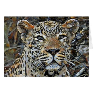 灰色によって注目されるヒョウ