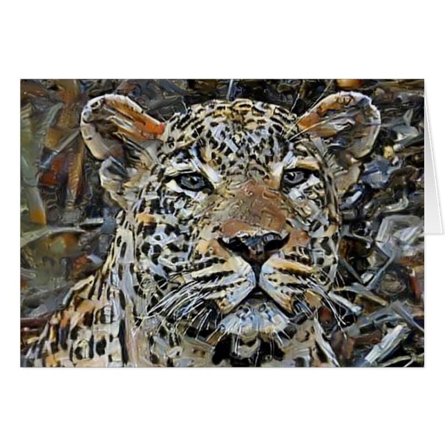 灰色によって注目されるヒョウ (正面横)