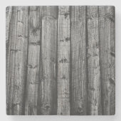 灰色によって風化させる木は質に乗ります ストーンコースター (正面)