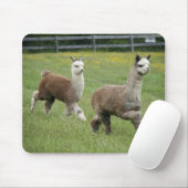 灰色にアルパカの走ること マウスパッド (マウス)
