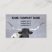 灰色に長い牛の田舎国 名刺 (裏面)