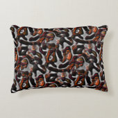 灰色に風変わり刻まれたサンゴの組織に赤く染まった アクセントクッション (正面)