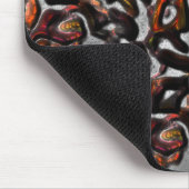 灰色に風変わり刻まれたサンゴの組織に赤く染まった マウスパッド (コーナー)