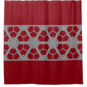 灰色のあずき色パターン4Harvey シャワーカーテン (正面)