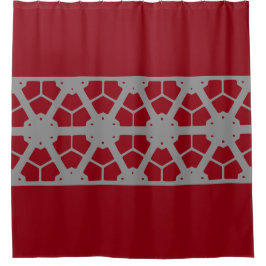 灰色のあずき色パターン4Harvey シャワーカーテン