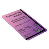 灰色のいかりピンクから紫のステートルームドアマーカー マグネット (右側)