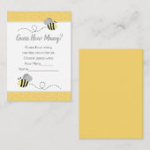 灰色ののまわりに赤ちゃんシャワーゲームの数を推測 エンクロージャーカード (正面/裏面)