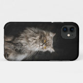 灰色のふわふわ猫 Case-Mate iPhoneケース (裏面(横))