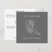 灰色のやし招待状 招待状 (正面/裏面)